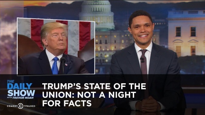 Live Daily and Late Shows break Trump's stomach-churning State Of The Union into more digestible nuggets