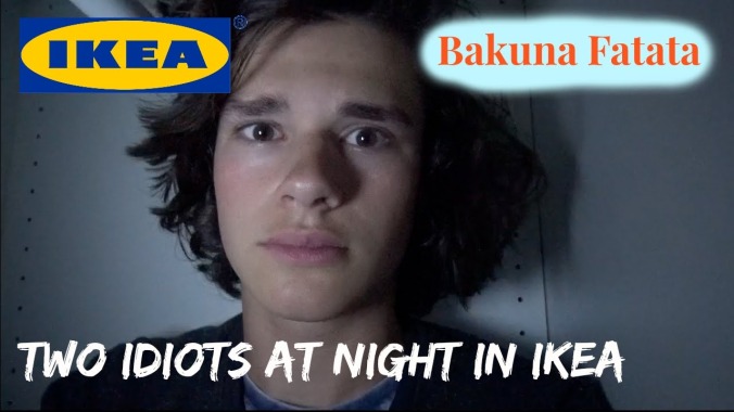 Children: Please do not run away from home and sleep inside of IKEA