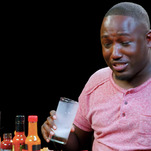 Hannibal Buress eats a bunch of hot wings, reflects on his short-lived hip-hop career