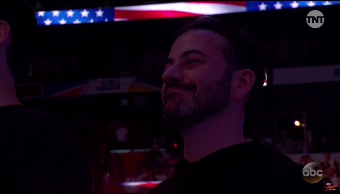 Jimmy Kimmel walks us through his reaction to Fergie's national anthem