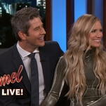 Jimmy Kimmel tests the resolve of The Bachelor's Arie and his second first choice, Lauren 