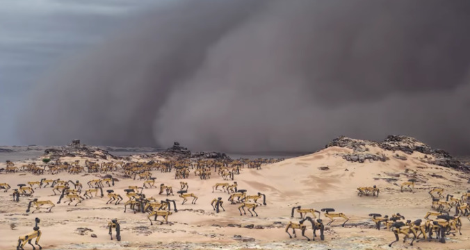 Enjoy this sneak preview of our barren Earth, overrun by chittering Boston Dynamics robo-dogs