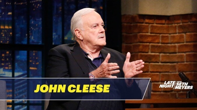 On Late Night With Seth Meyers to talk Python, John Cleese is grumpily delightful, delightfully grumpy