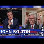 Stephen Colbert and Dana Carvey talk old times, roast nutjob John Bolton on The Late Show