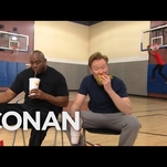 Conan O'Brien reignites the Celtics-Lakers rivalry with the help of Magic Johnson—and Larry Bird's face