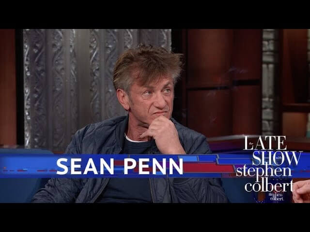 In a smoky Late Show interview, Sean Penn talks Parkland and giving up acting for writing