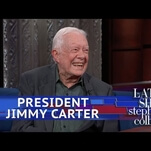 Stephen Colbert settles for ex-presidential wisdom when he can't lure Jimmy Carter back to politics