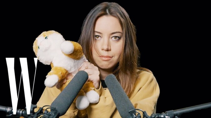 Aubrey Plaza made a half-hour ASMR video, and a lot of it is about killing Jerry from Parks And Rec