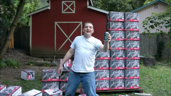 Passionate, probably drunk man makes his own commercials for Costco beer
