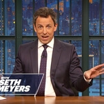 On Late Night, an emotional Seth Meyers relates the twisting tale of his new son's arrival 