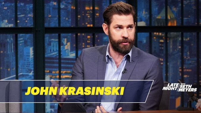 People can’t shut up about A Quiet Place—even Seth Meyers, when he should be interviewing John Krasinski