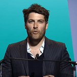 Adam Pally didn’t even try to hide his despair on stage at the Shorty Awards