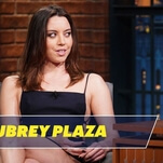 Aubrey Plaza comes clean about Legion and her Neanderthal heritage on Late Night