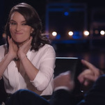 Tina Fey does an improv scene with David Letterman, swiftly owns him