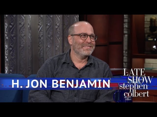 On The Late Show, H. Jon Benjamin succeeds in cracking up Stephen Colbert with his failed threesome 