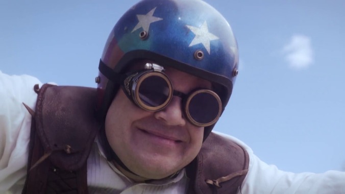 Patton Oswalt is a human "Cannonball" in a video exclusive from singer-songwriter Coby Brown