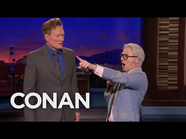 Andy Daly hilariously wanders onto the Conan set as the ghost of game shows past