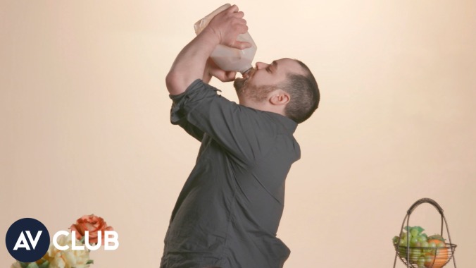 Please don’t try this at home: Pat Bertoletti shows us how to drink a gallon of milk in 30 seconds