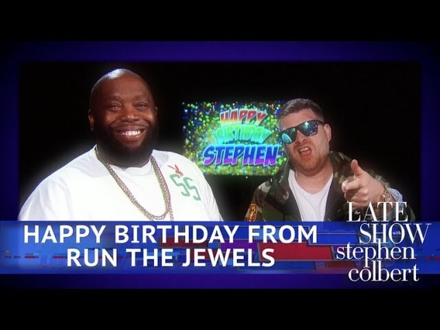 Run The Jewels wishes old-ass Stephen Colbert a happy birthday on The Late Show