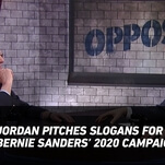 Faux asshole Jordan Klepper gets fake yelled at by Bernie Sanders on The Opposition