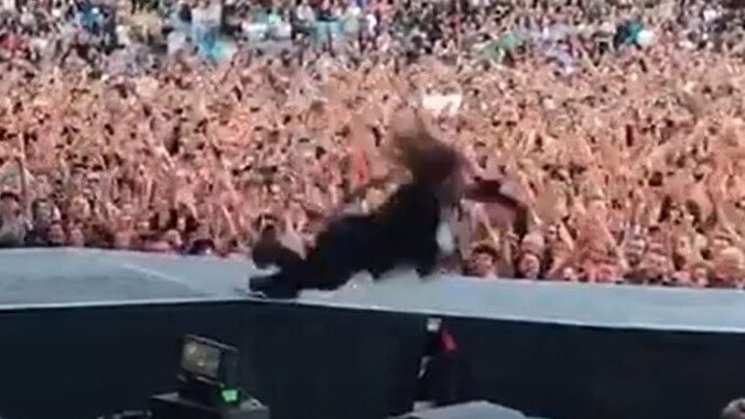 Dave Grohl hired a stuntman to reenact the terrifying fall that broke his leg a few years ago