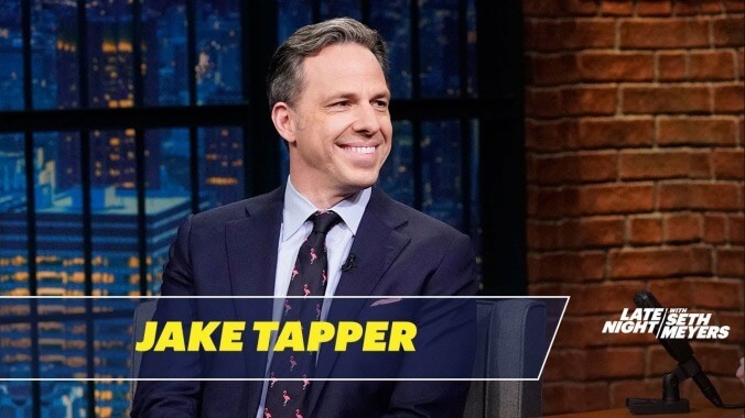 Jake Tapper tells Seth Meyers he's shocked Bill Clinton isn't better prepared, is less shocked about Trump 