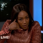 Tiffany Haddish tells Jimmy Kimmel she is not kidding about her very specific Leo DiCaprio roleplay