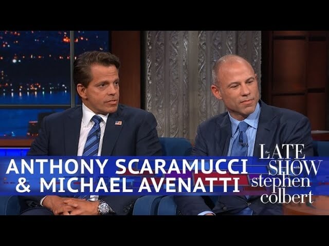 It's Avenatti vs. The Mooch as the Trump sideshow hits The Late Show