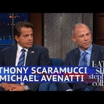 It's Avenatti vs. The Mooch as the Trump sideshow hits The Late Show