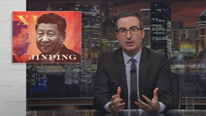 John Oliver breaks from tracing the rise of American authoritarianism to talk China on Last Week Tonight