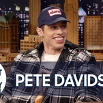 "Lucky motherfucker" Pete Davidson confirms his engagement and plugs someone else's movie on The Tonight Show