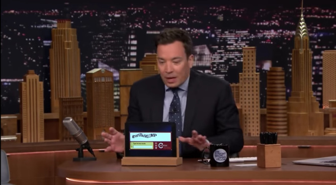 Here's Jimmy Fallon doing the same damn joke over and over again