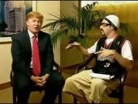 Looks like Sacha Baron Cohen is doing something nefarious with Trump University