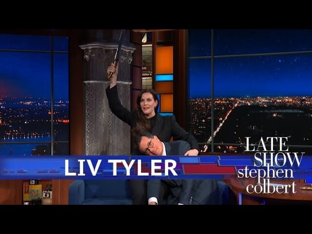 Liv Tyler makes all of Stephen Colbert's elvish dreams come true on The Late Show