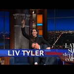 Liv Tyler makes all of Stephen Colbert's elvish dreams come true on The Late Show