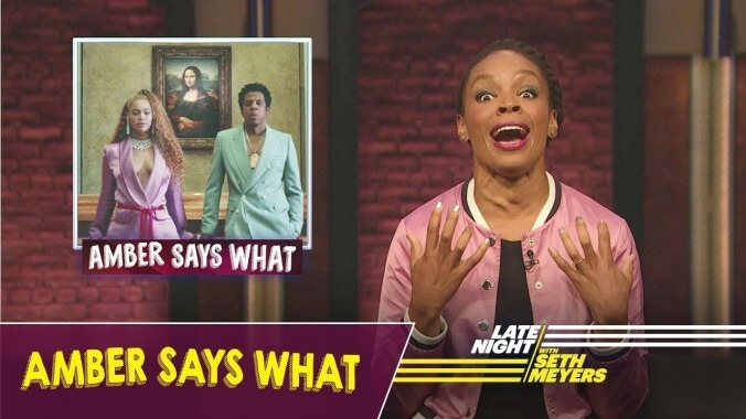 Amber Ruffin can't force Seth Meyers to replicate Papa John's racial slur on Late Night