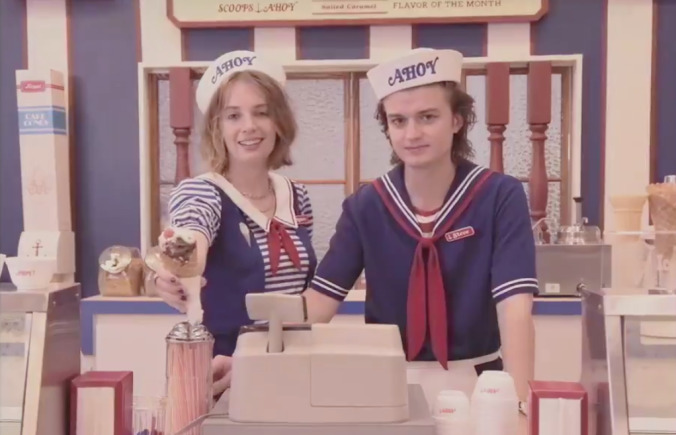 Steve Harrington gets a job at the mall in our first look at Stranger Things season 3