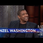 On The Late Show, Denzel Washington talks dinner with Mandela, being Black Panther's secret father