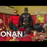 At Comic-Con, Conan's bummed out Batman wants to join Marvel's cool kids' table 