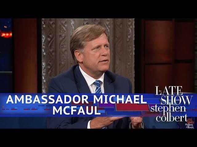 Stephen Colbert asks former Ambassador Michael McFaul what it's like being offered up to a dictator