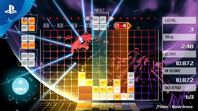 Lumines
belongs
in the pantheon of all-time great puzzle games