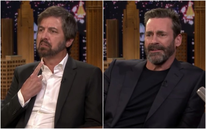 Jon Hamm and Ray Romano are doing warring impressions of each other