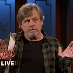 On Jimmy Kimmel Live!, Mark Hamill tries to get in on some of that sweet memorabilia cash