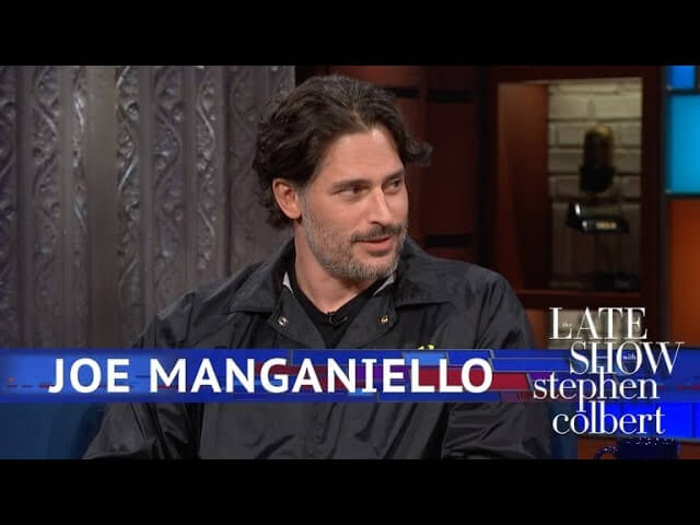 On The Late Show, Joe Manganiello and Stephen Colbert go off-quest, talk D&D for nine minutes