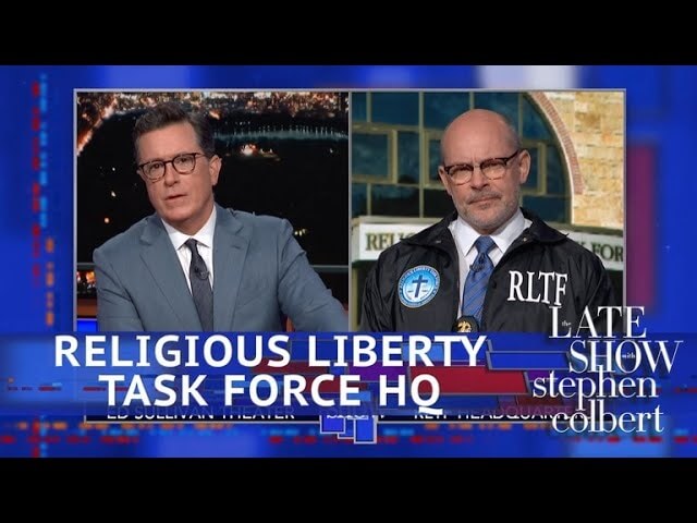 Rob Corddry and Stephen Colbert sex pastries for Jeff Sessions' holy task force