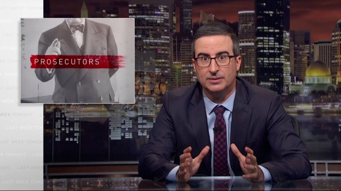 John Oliver explains how prosecutors remove justice from the system on Last Week Tonight