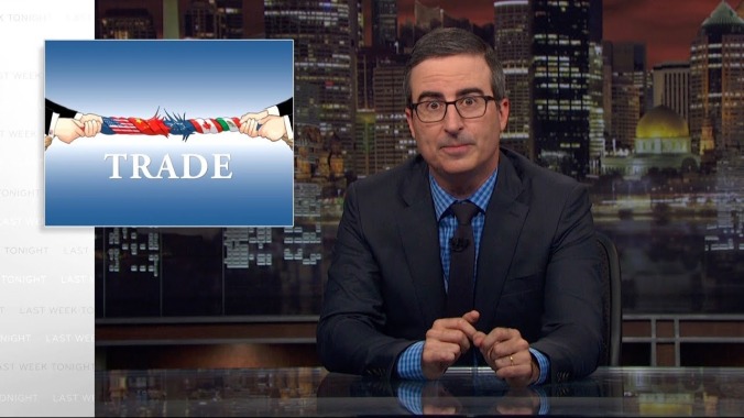 On Last Week Tonight, John Oliver tries to explain Trump's cartoonishly stupid trade war 