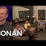 Bob Odenkirk brings his entourage and Jonathan Banks impression to Conan