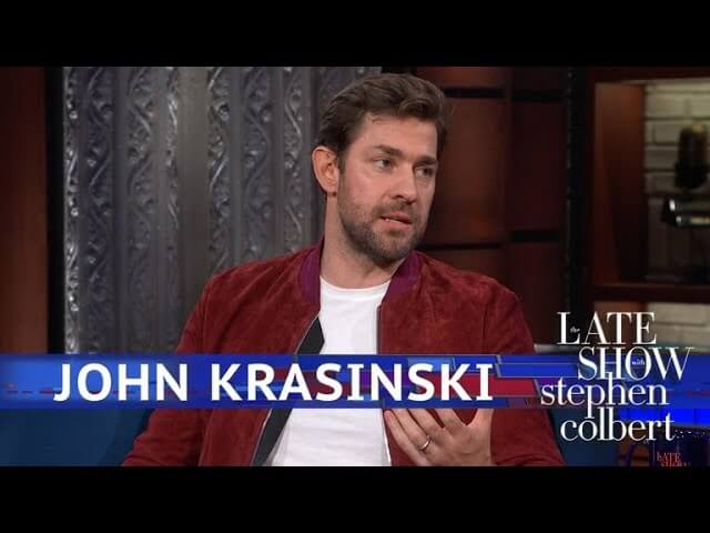 Stephen Colbert and John Krasinski take their comedy guy fight to action guy town