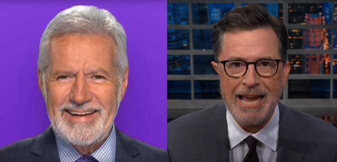 Stephen Colbert challenges Alex Trebek to a good, old-fashioned beard-off